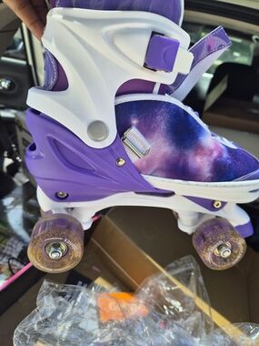 Purple Galaxy Kids Roller Skates